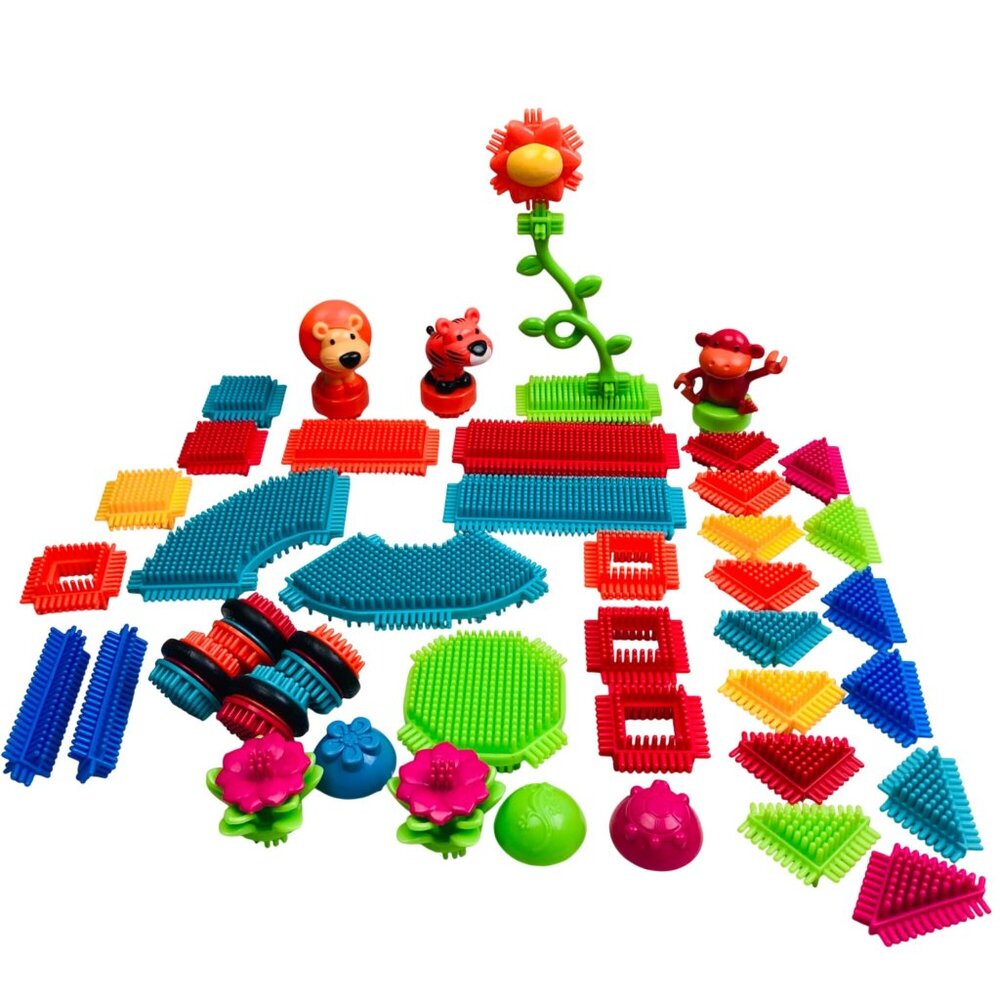 Battat Bristle Blocks Lot Of 46 Stem Building Blocks, Animals Replacement Parts